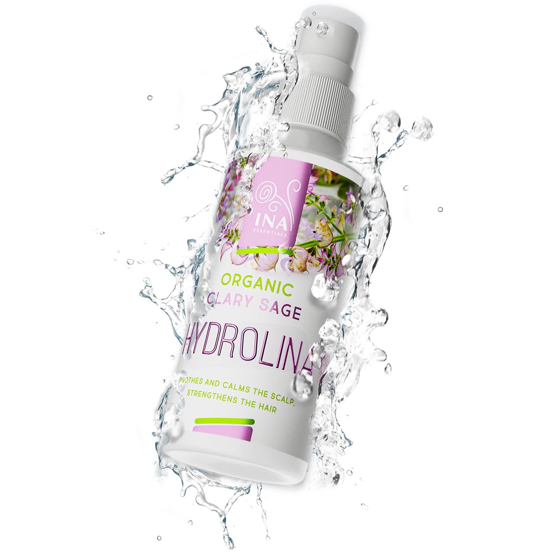 Agua de Salvia Sclarea Orgánica - Hydrolina contra la CASPA y la SEBORREA (150ml)