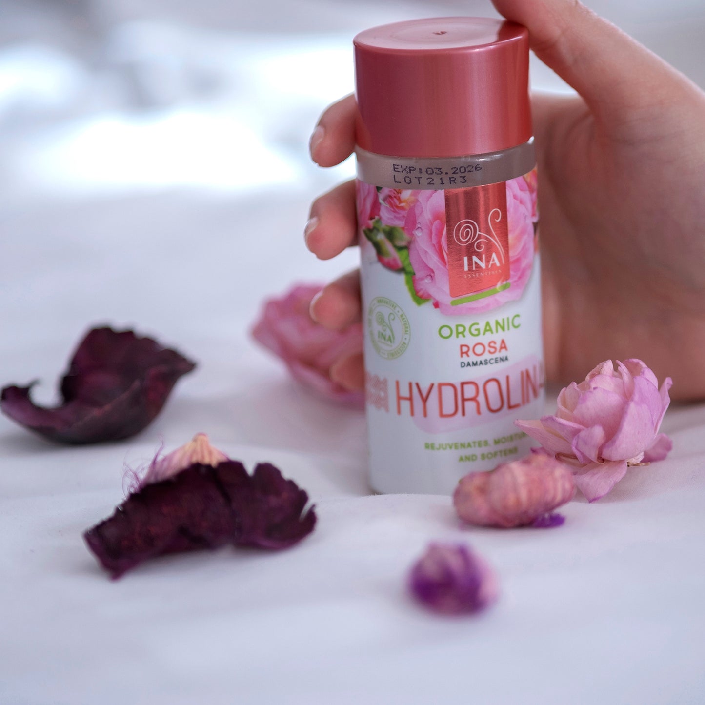 Agua de Rosas Orgánica - Hydrolina para la Piel Seca - Hidrolato de Rosa