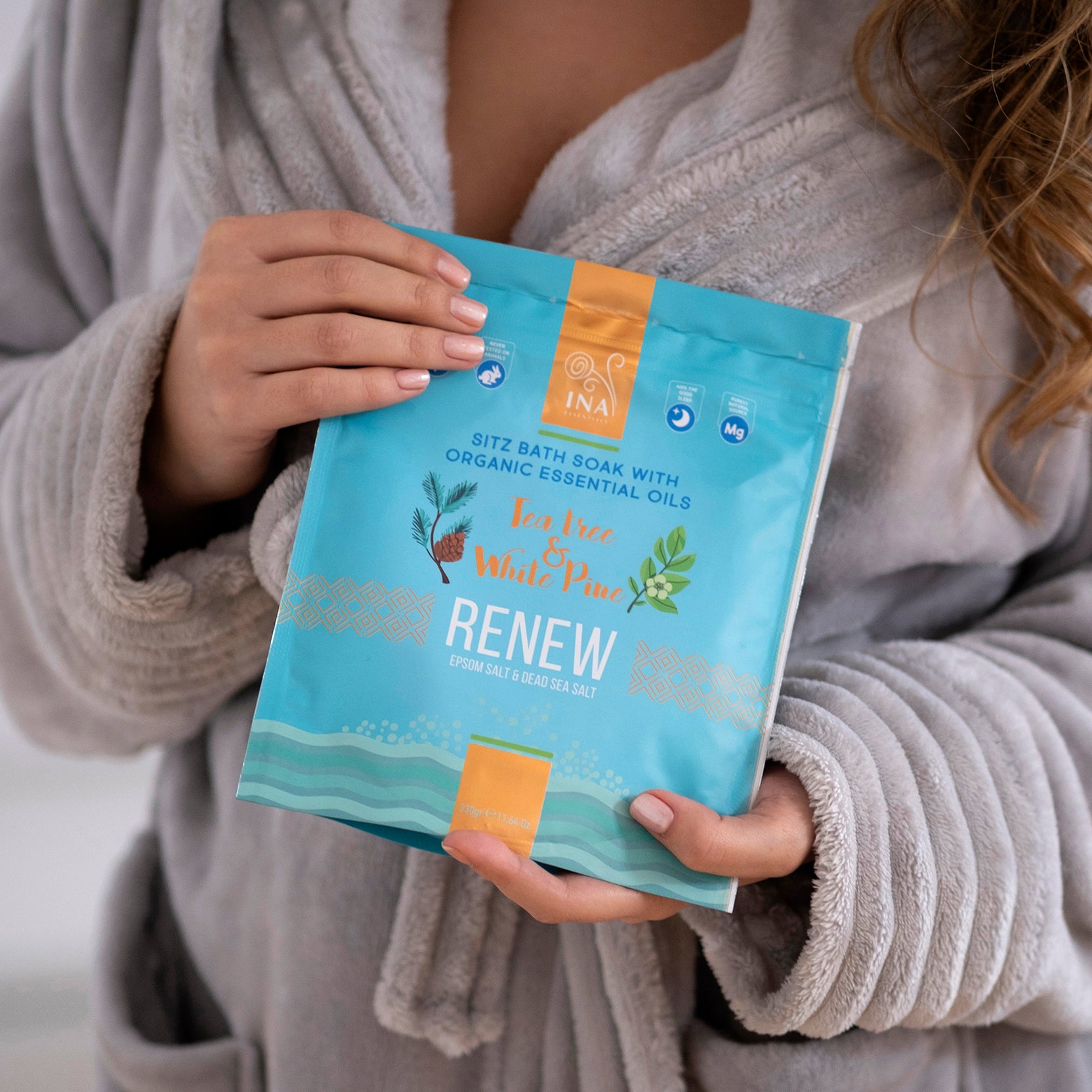 Renew - Sales de Baño con Árbol de Té y Pino Blanco para Hongos en las uñas de los pies y piernas Cansadas