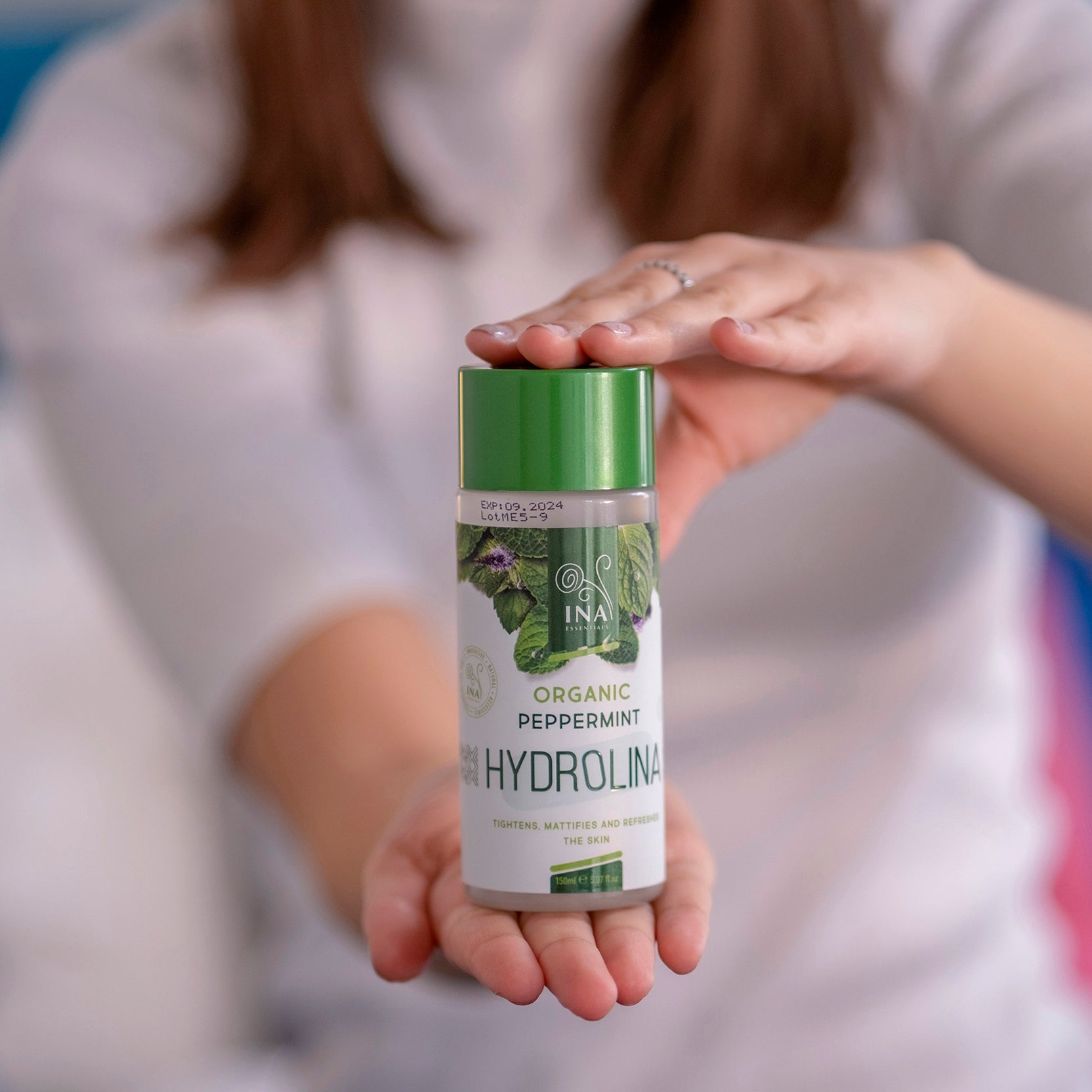 Agua de Menta Orgánica - Hydrolina para Tensar y Matificar la piel