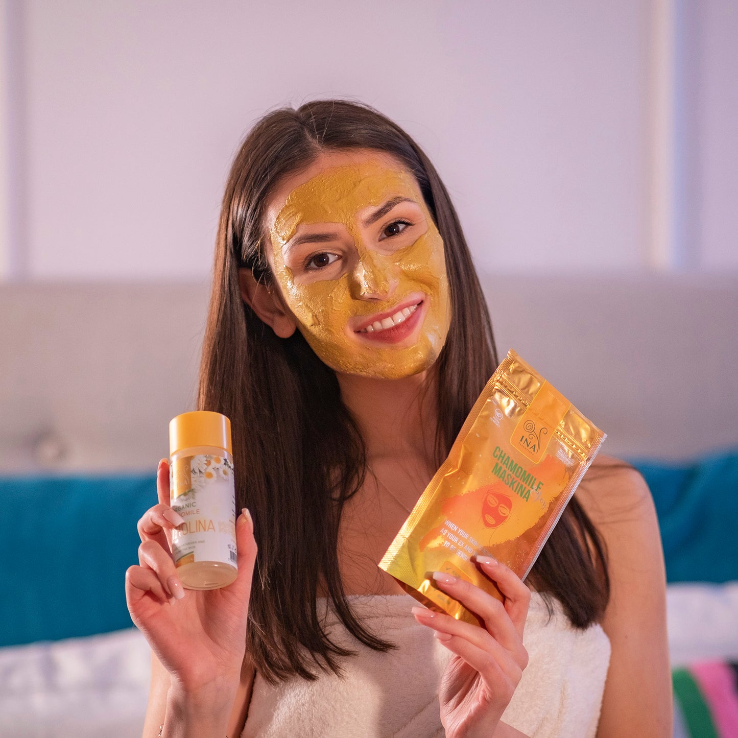 Mascarilla Facial - Maskina de Manzanilla - cuidado intensivo calmante para pieles Sensibles