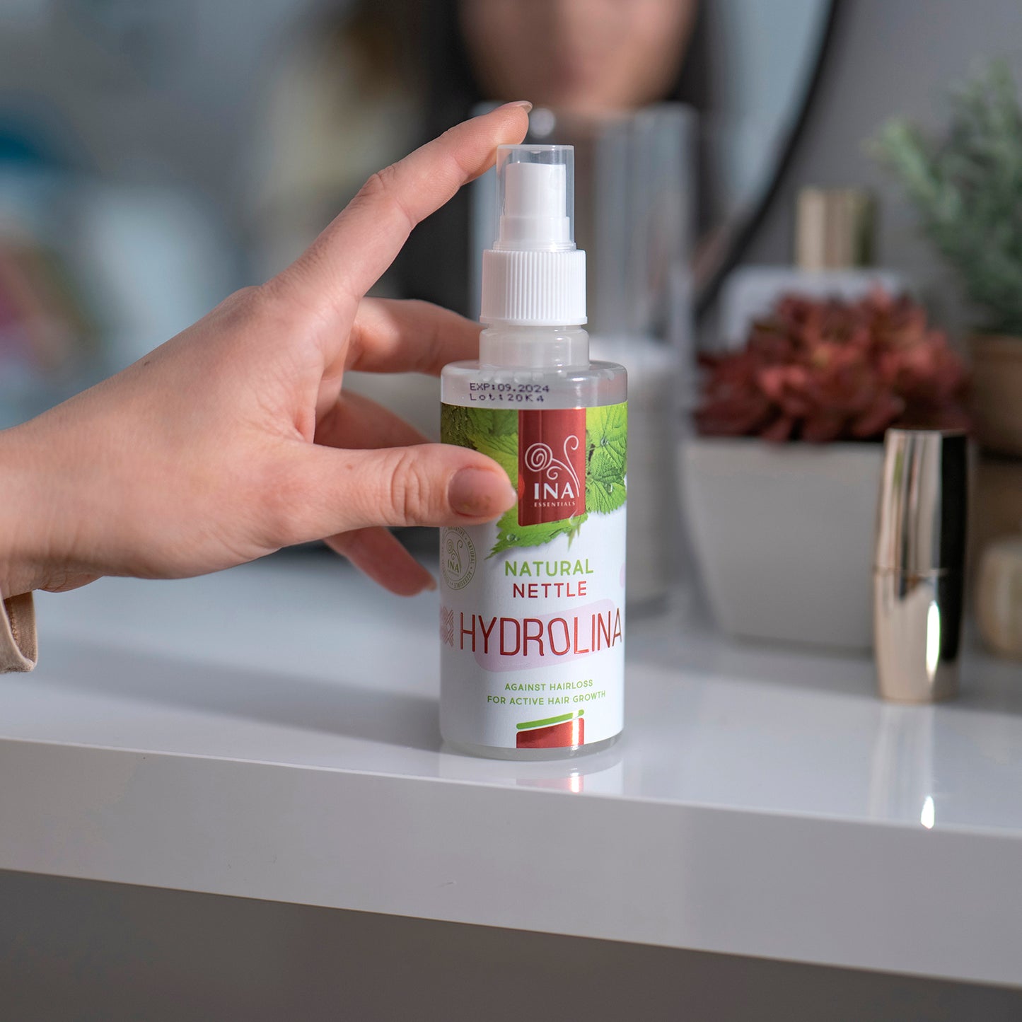 Agua de Ortiga Silvestre - Hydrolina - Spray para la Pérdida de Cabello y Cabello Graso