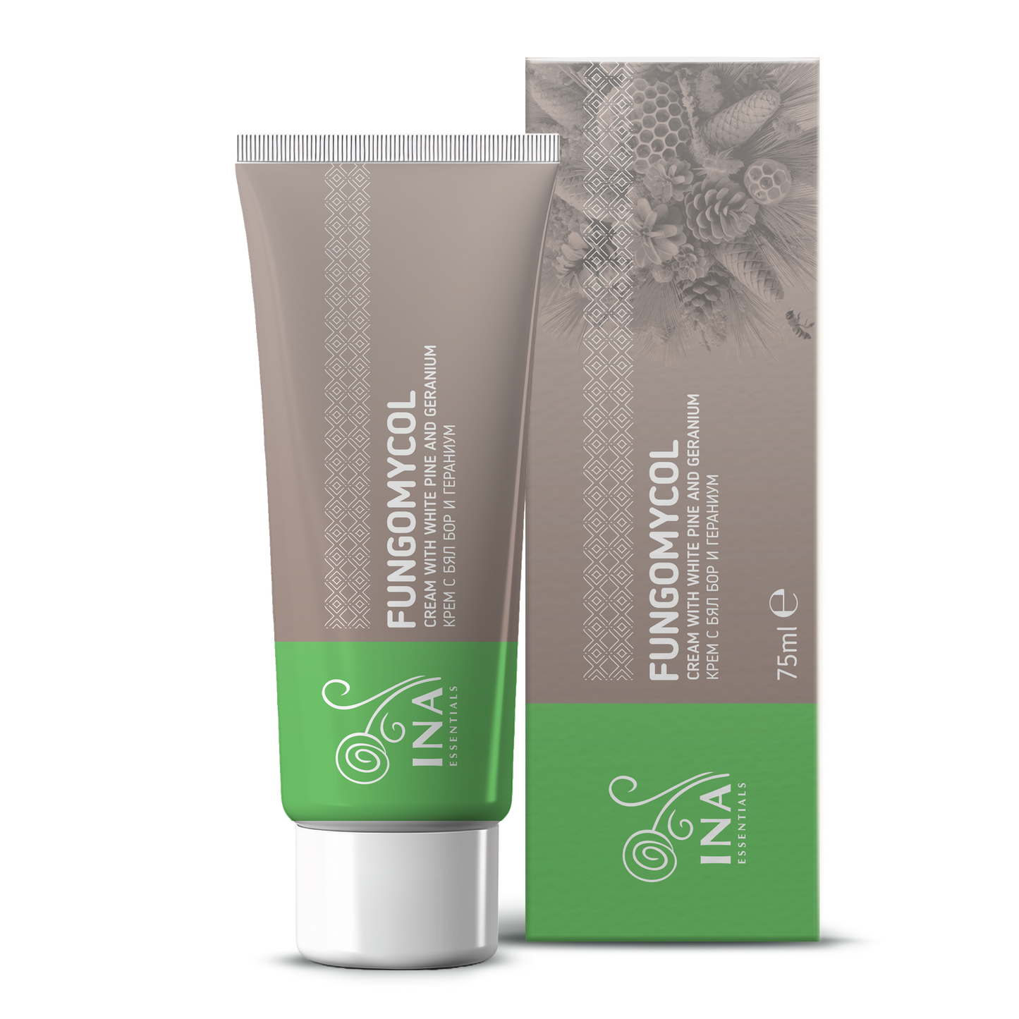 Crema 2 en 1 para hongos en las uñas y piel seca y agrietada - con Pino blanco, Urea y Geranio