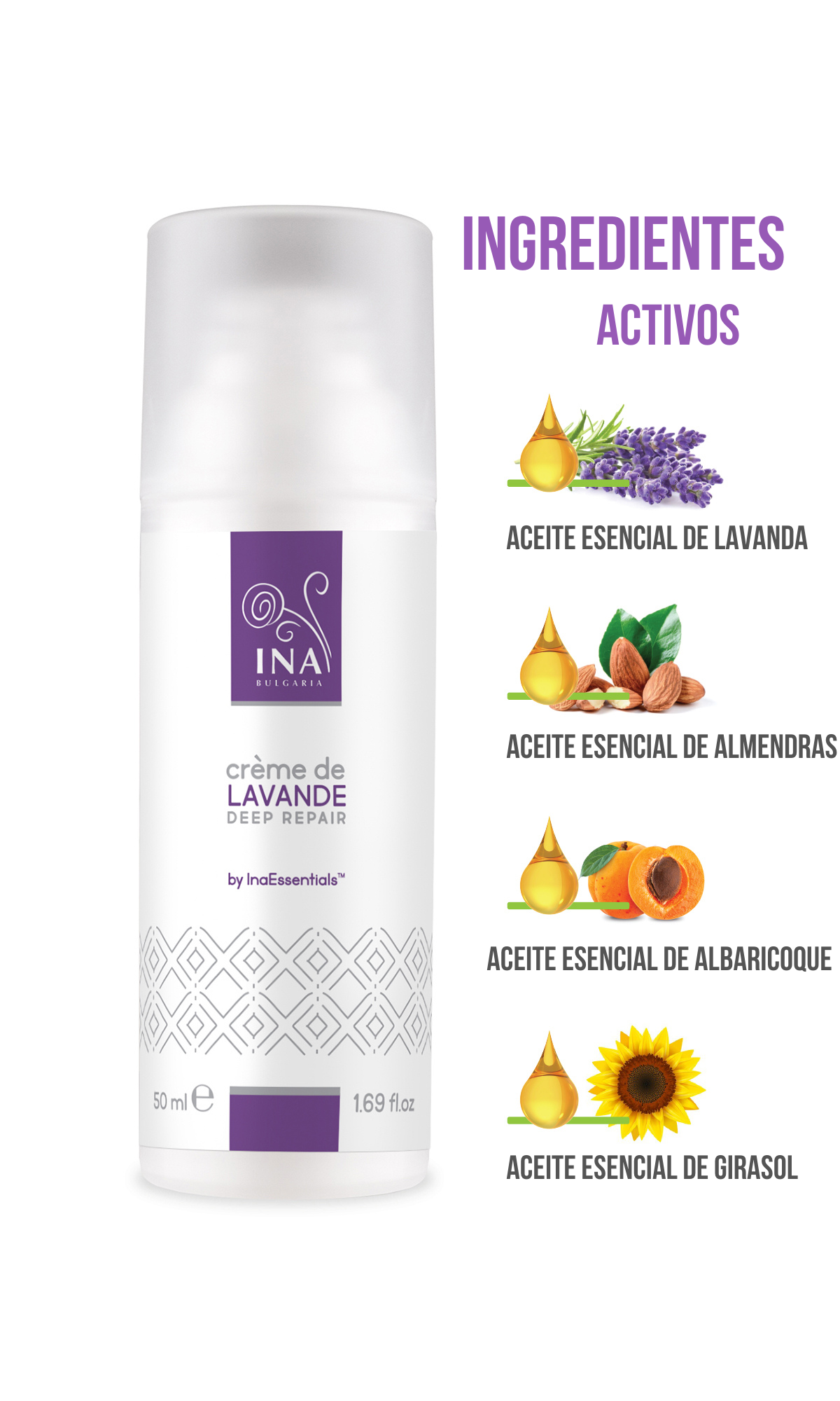 Lavender Secret - Crema de manos natural para Manos Secas