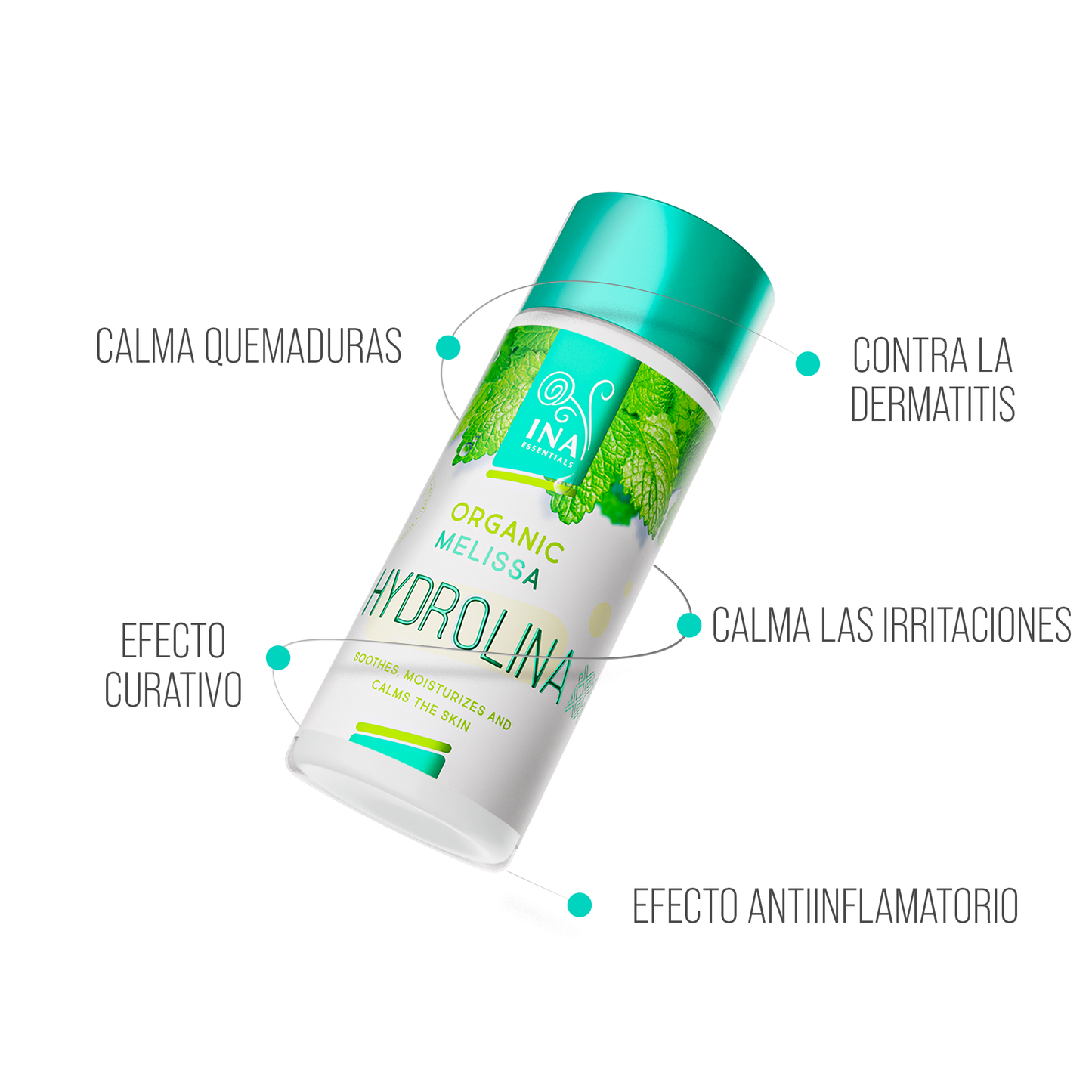 Agua de Melisa Orgánica - Hydrolina para la Dermatitis y las Irritaciones de la Piel