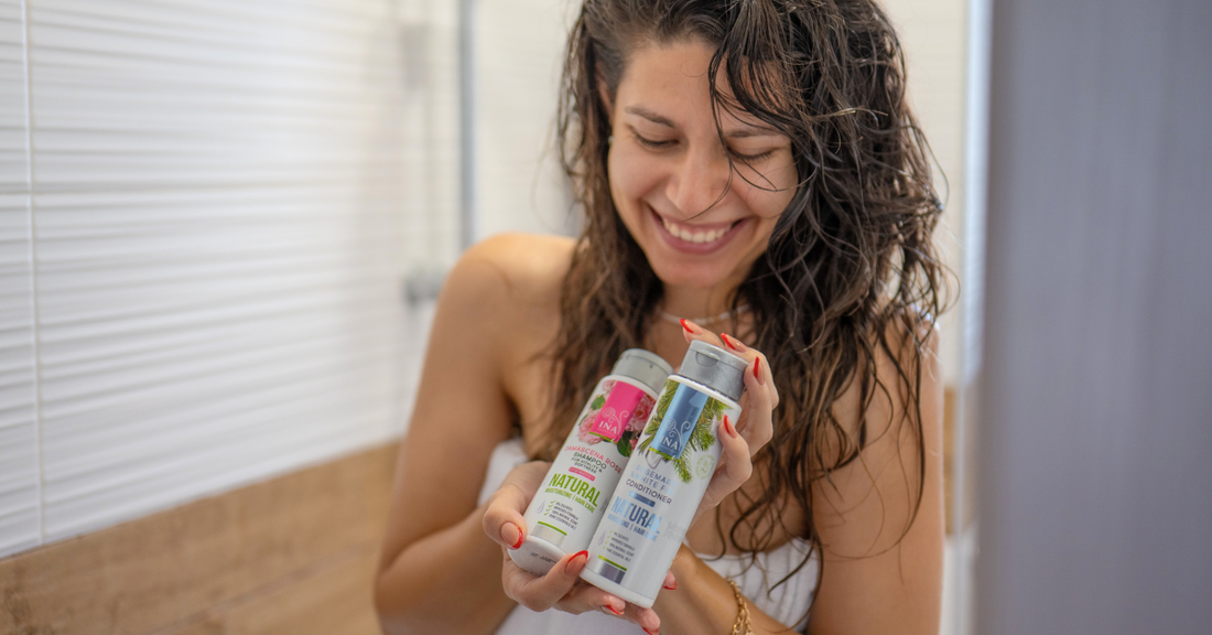 Champú Natural de Rosas para Cabello Seco y Dañado de InaEssentials