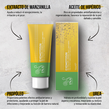 ACCESO ESPECIAL Crema para Psoriasis, eczema y piel irritada - con Hierba de San Juan, Manzanilla y Propóleo