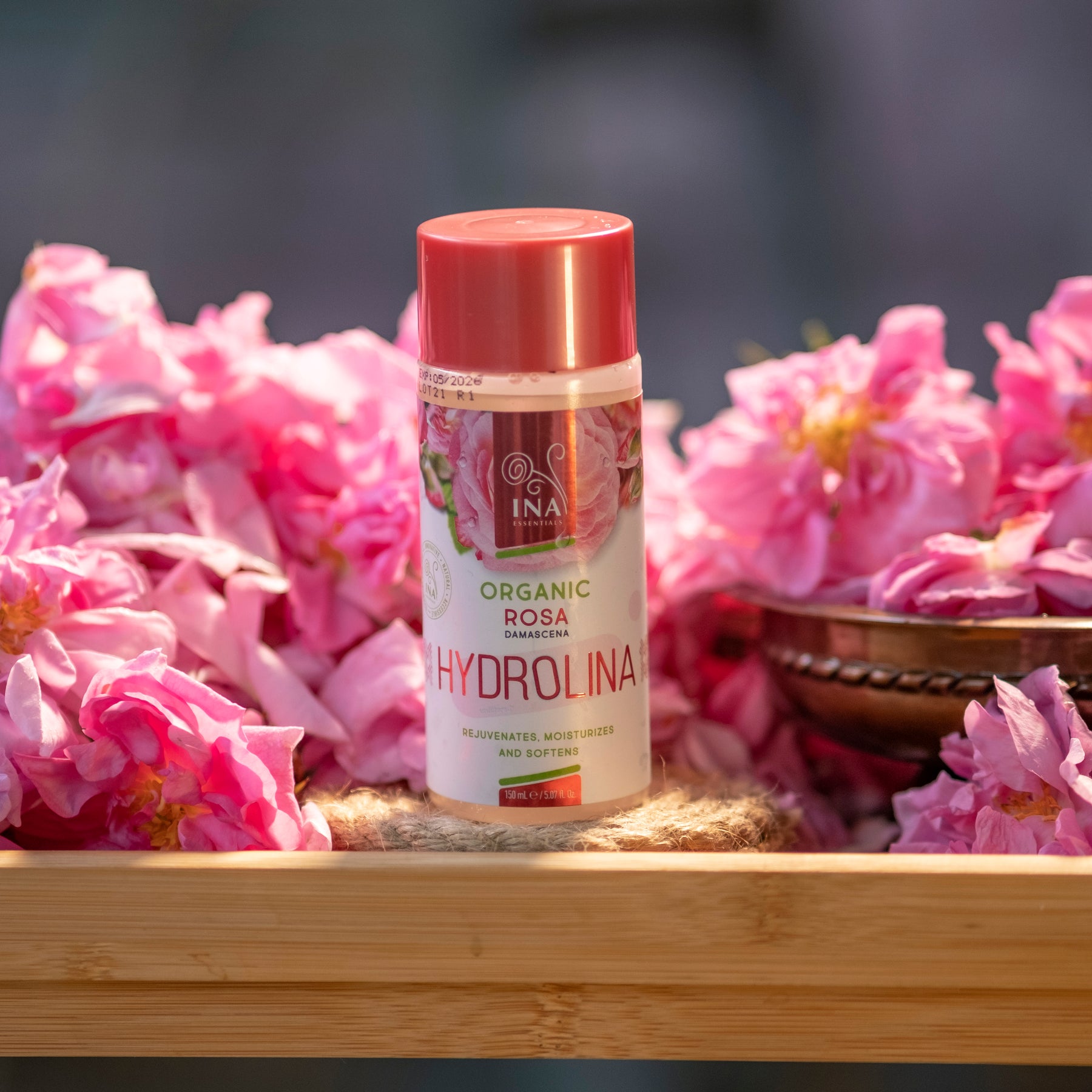 Agua de Rosas Orgánica - Hydrolina para la Piel Seca - Hidrolato de Rosa