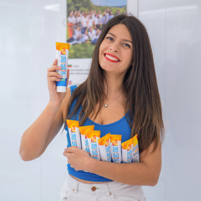 Pack familiar para protección solar - 2+1 Protector solar natural para rostro y cuerpo SPF 50+ con abeto blanco orgánico