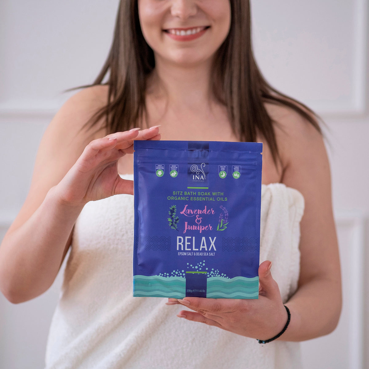 Relax - Sales de Baño con Lavanda y Enebro para Relajación y Alivio del Estrés