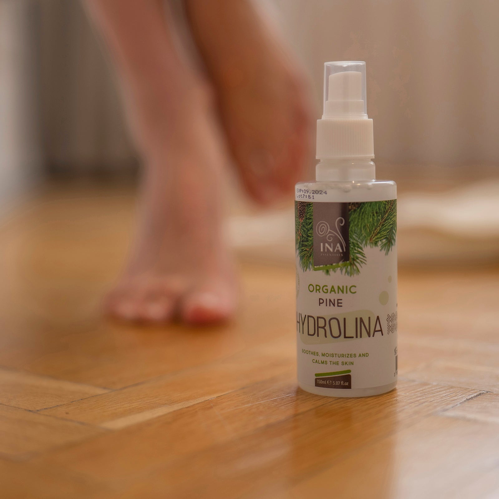Agua de Pino Blanco Orgánico - Hydrolina - Spray para Hongos en las uñas de los pies y Olor a pies