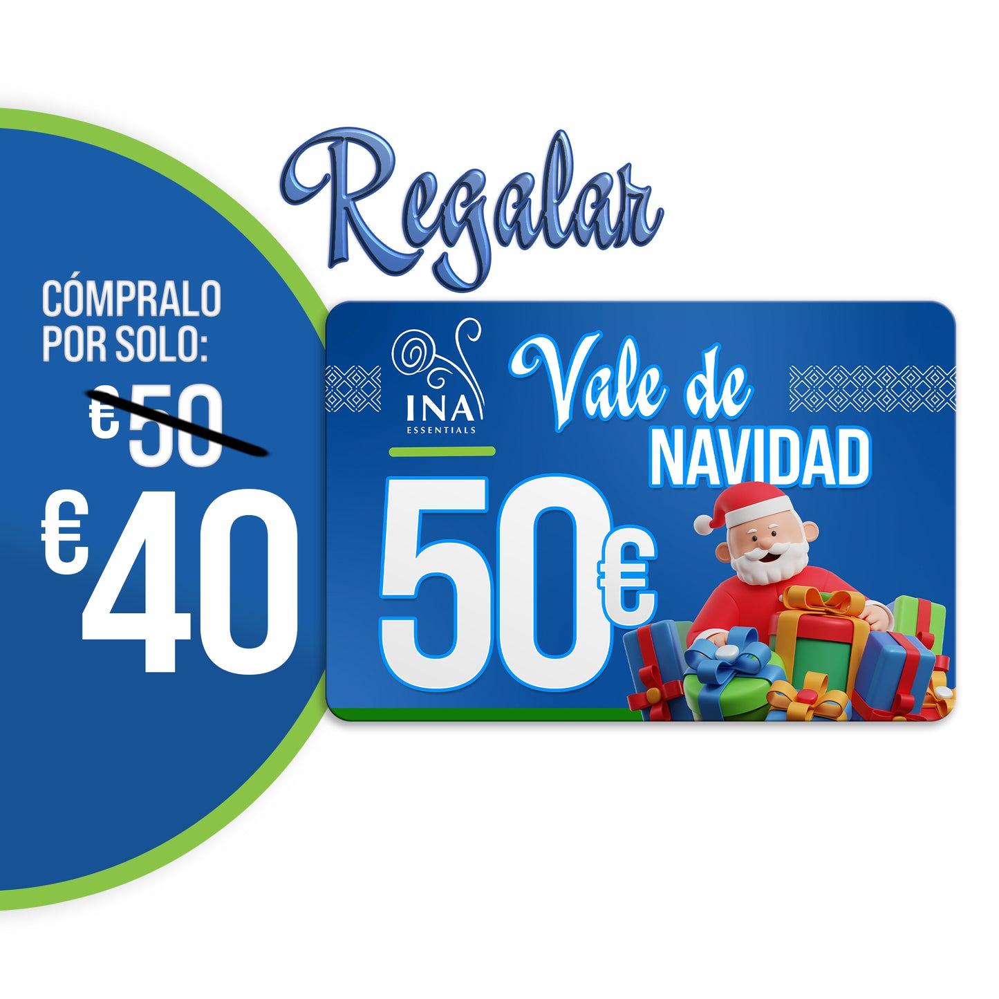 Compra un vale navideño por valor de 50 €, paga 40 € - Vale digital