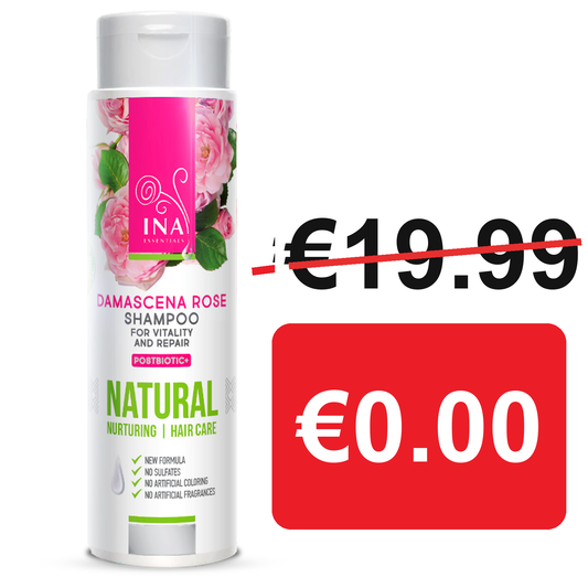 + Regalo Champú Natural de Rosas para Cabello Seco y Dañado