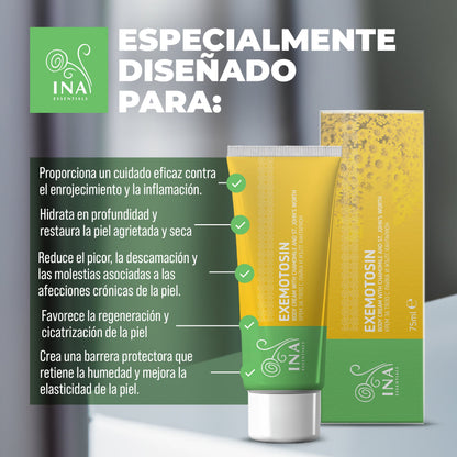ACCESO ESPECIAL Crema para Psoriasis, eczema y piel irritada - con Hierba de San Juan, Manzanilla y Propóleo