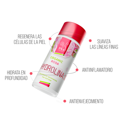Agua de Rosas Orgánica - Hydrolina para la Piel Seca - Hidrolato de Rosa