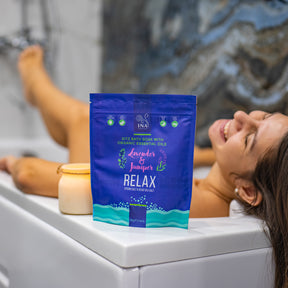 Relax - Sales de Baño con Lavanda y Enebro para Relajación y Alivio del Estrés