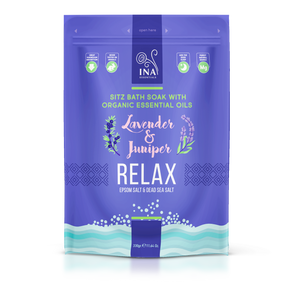 Relax - Sales de Baño con Lavanda y Enebro para Relajación y Alivio del Estrés