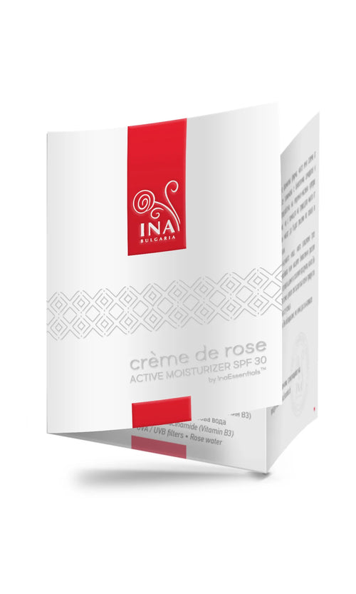 + Regalo Crème de rose - Crema facial Hidratante con SPF30 - enriquecida con Aceite Esencial de Rosa Orgánica (muestra)