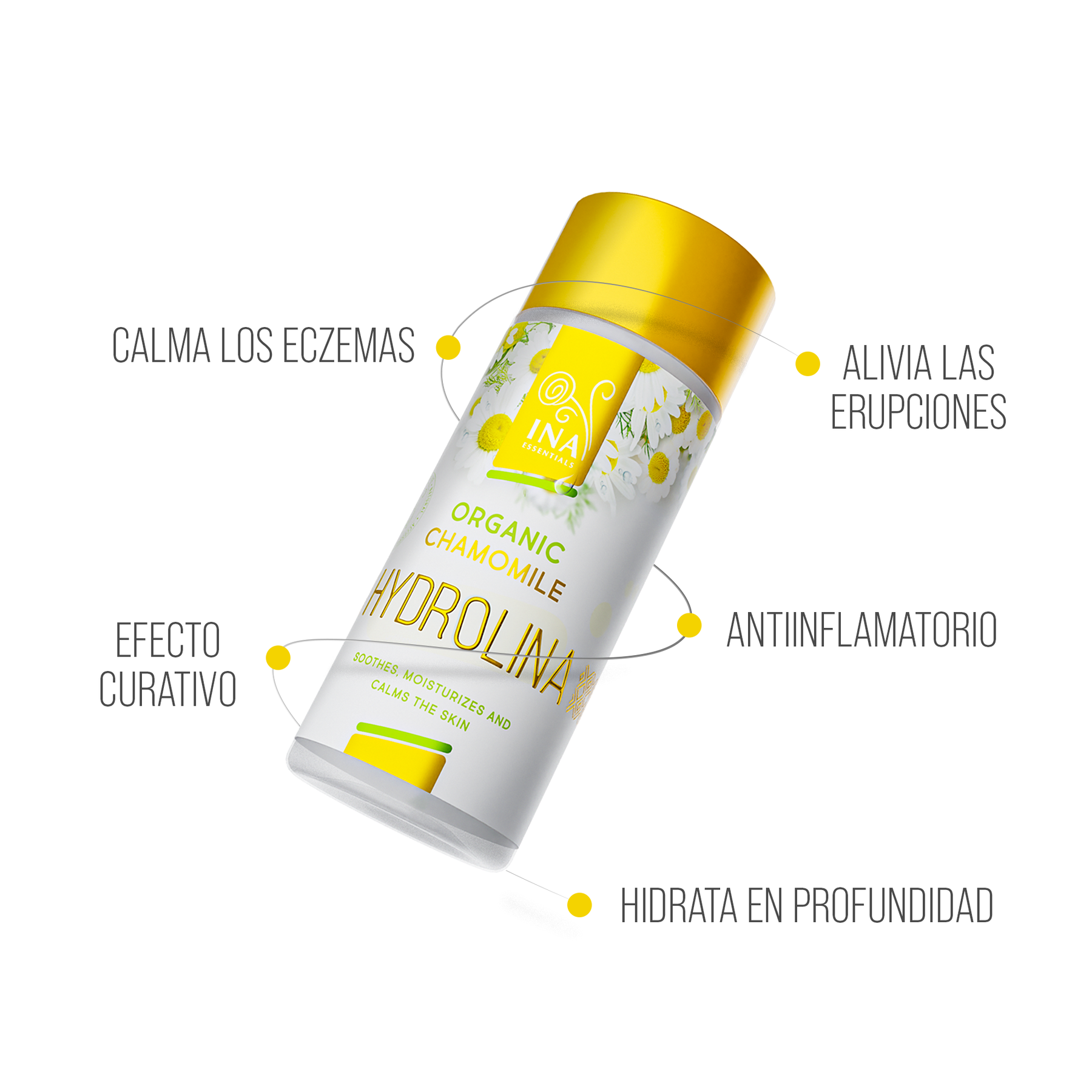 Agua de Manzanilla Orgánica - Hydrolina para el Eczema y la Piel Irritada